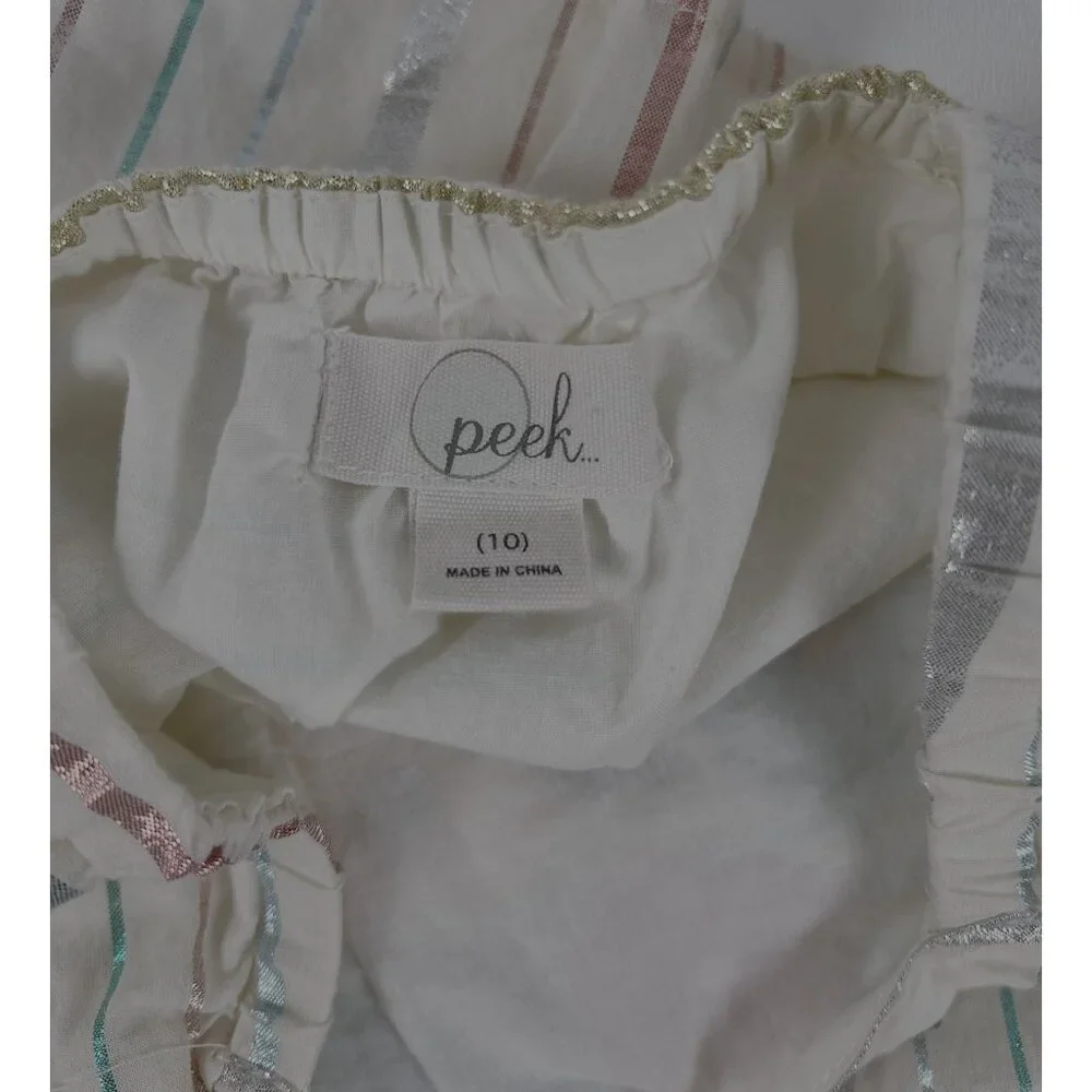 Peek Embroidered Metallic Striped Top - Picture 8 of 10